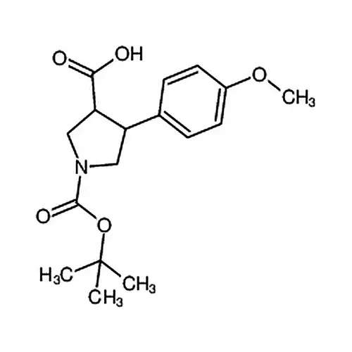 反式-1-（叔丁氧羰基）-4-（4-甲氧基苯基）吡咯烷-3-羧酸