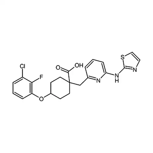 反式-4-(3-氯-2-氟苯氧基)-1-[[6-(2-噻唑基氨基)-2-吡啶基]甲基]环己烷甲酸