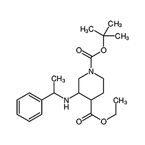 1-Boc-3-(1-苯基乙基氨基)哌啶-4-甲酸乙酯