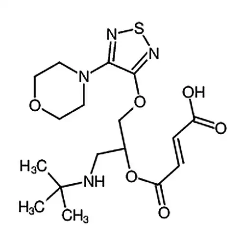 (S，Z)-4-((1-(叔丁基氨基)-3-((4-吗啉-1，2，5-噻二唑-3-基)氧基)丙-2-基)氧基)-4-氧代丁-2-烯酸