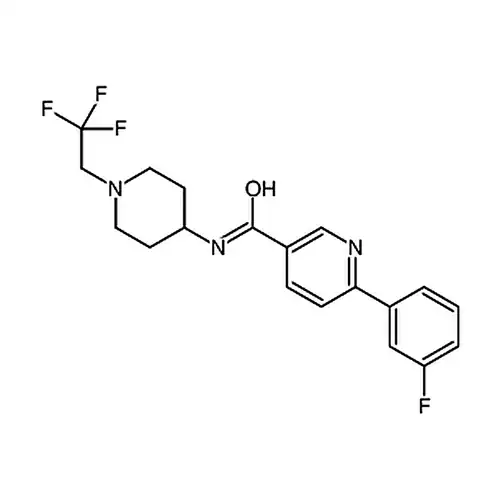 6-(3-氟苯基)-N-(1-(2,2,2-三氟乙基)哌啶-4-基)烟酰胺