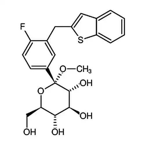 (2S,3R,4S,5S,6R)-2-(3-(苯并[b]噻吩-2-基甲基)-4-氟苯基)-6-(羟甲基)-2-甲氧基四氢-2H-吡喃-3,4,5三醇