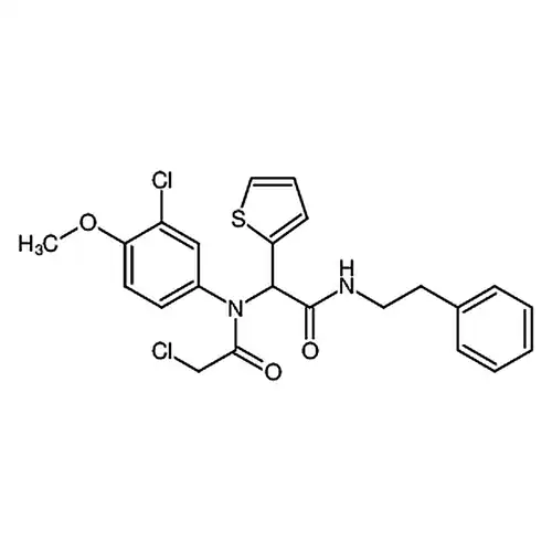 2-Chloro-N-(3-chloro-4-methoxyphenyl)-N-{2-oxo-2-[(2-phenylethyl)amino]-1-(2-thienyl)ethyl}acetamide