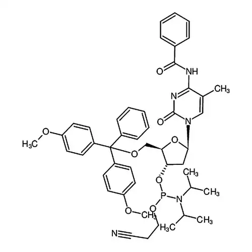 (2R,3S,5R)-5-(4-苯甲酰胺-5-甲基-2-氧嘧啶-1(2H)-基)-2-((双(4-甲氧基苯基)(苯基)甲氧基)甲基)四氢呋喃-3-基(2-氰基乙基)二异丙基亚磷酰胺