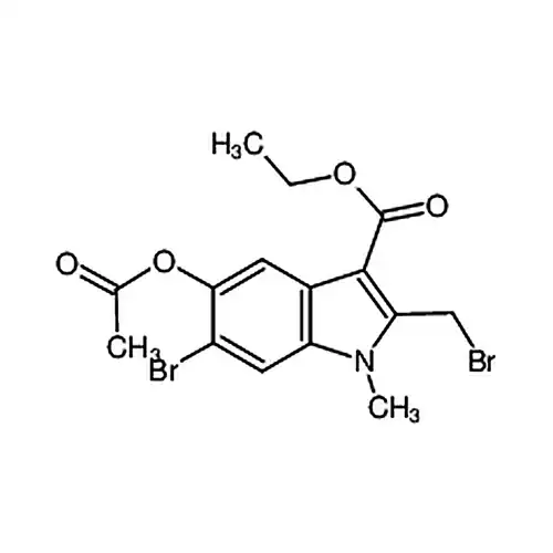 1-甲基-2-(溴甲基)-5-乙酰氧基-6-溴吲哚-3-甲酸乙酯