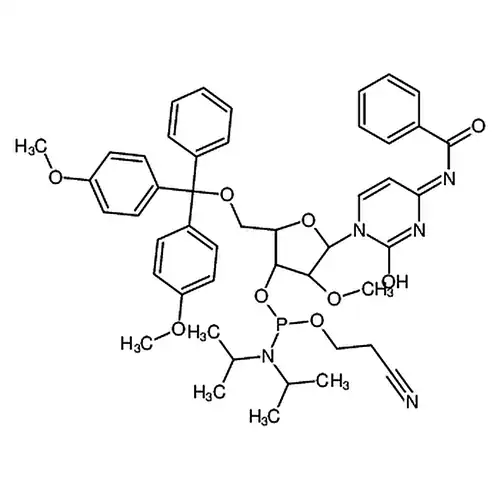 (2R,3R,4R,5R)-5-(4-苯甲酰胺基-2-氧代嘧啶-1(2H)-基)-2-((双(4-甲氧基苯基)(苯基)甲氧基)甲基)-4-甲氧基四氢呋喃-3-基 (2-氰乙基)二异丙基亚磷酰胺