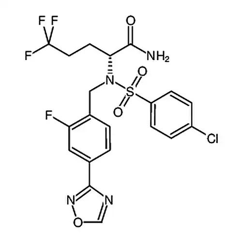 (2R)-2-[N-[(4-氯苯基)磺酰基]-N-[2-氟-4-(1,2,4-恶二唑-3-基)苄基]氨基]-5,5,5-三氟戊酰胺