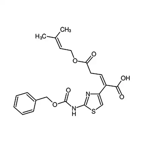 2-(2-苄氧羰基氨基噻唑-4-基)-4-(3-甲基-2-丁烯氧羰基)-2-丁烯酸,头孢布烯侧链