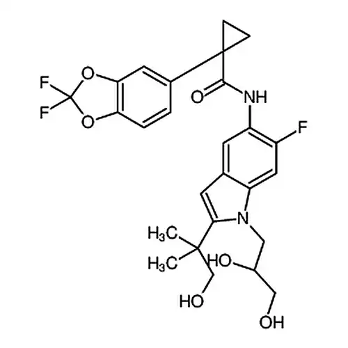1-(2,2-二氟-1,3-苯并二氧戊环-5-基)-N-[1-[(2R)-2,3-二羟基丙基]-6-氟-2-(2-羟基-1,1-二甲基乙基)-1H-吲哚-5-基]-环丙烷甲酰胺