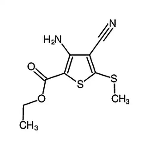 3-氨基-4-氰基-5-(甲基硫代)-噻吩-2-羧酸乙酯