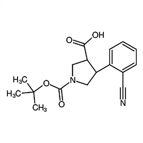 (3R，4S)-rel-1-(叔丁氧基羰基)-4-(2-氰基苯基)吡咯烷-3-羧酸