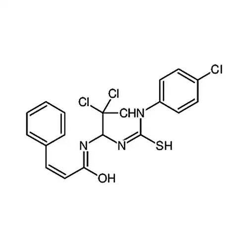 N-(2,2,2-三氯-1-(3-(4-氯苯基)硫脲基)乙基)肉桂酰胺