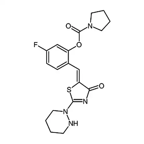 (Z)-5-氟-2-((4-氧代-2-(四氢哒嗪-1(2H)-基)噻唑-5(4H)-亚基)甲基)苯基吡咯烷-1-羧酸酯
