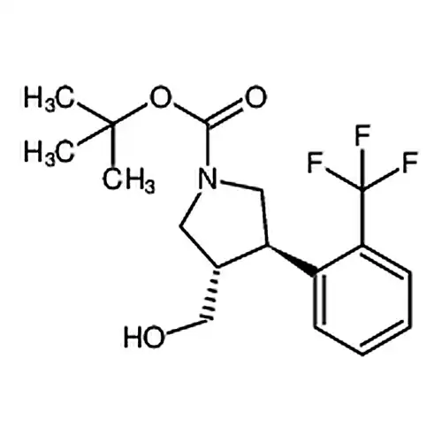 反式-3-（羟甲基）-4-（2-（三氟甲基）苯基）吡咯烷-1-羧酸叔丁酯