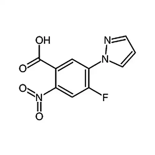 2-硝基-4-氟-5-(1-吡唑基)苯甲酸