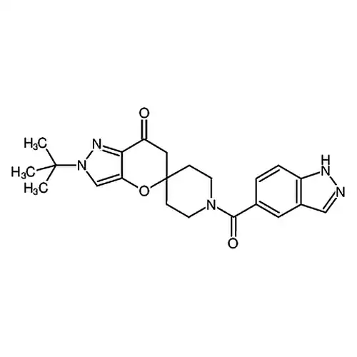 2'-(tert-Butyl)-1-(1H-indazole-5-carbonyl)-2'H-spiro[piperidine-4，5'-pyrano[3，2-c]pyrazol]-7'(6'H)-one
