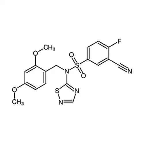 3-氰基-N-(2，4-二甲氧基苄基)-4-氟-N-(1，2，4-噻二唑-5-基)苯磺酰胺