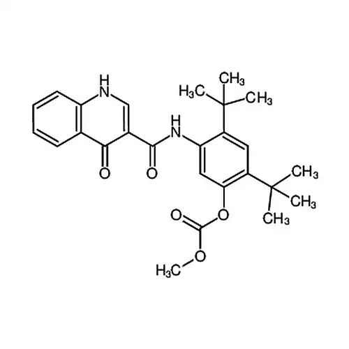 2，4-二叔丁基-5-(4-氧代-1，4-二氢喹啉-3-甲酰胺基)苯基甲基碳酸酯