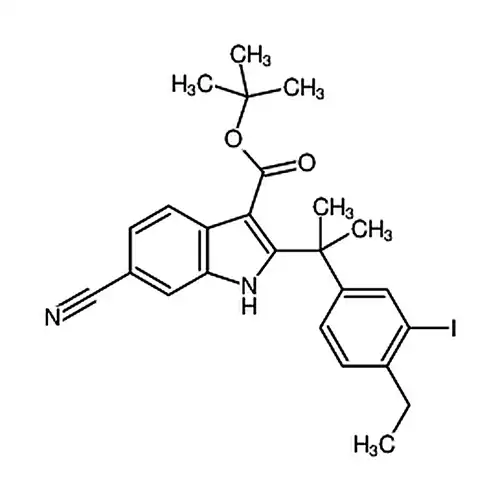 6-氰基-2-(2-(4-乙基-3-碘苯基)丙-2-基)-1H-吲哚-3-羧酸叔丁酯
