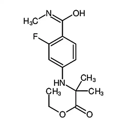 Alanine, N-[3-fluoro-4-[(methylamino)carbonyl]phenyl]-2-methyl-, ethyl ester