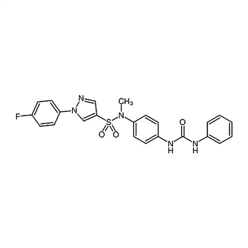 1-(4-氟苯基)-N-甲基-N-(4-(3-苯基脲基)苯基)-1H-吡唑-4-磺酰胺