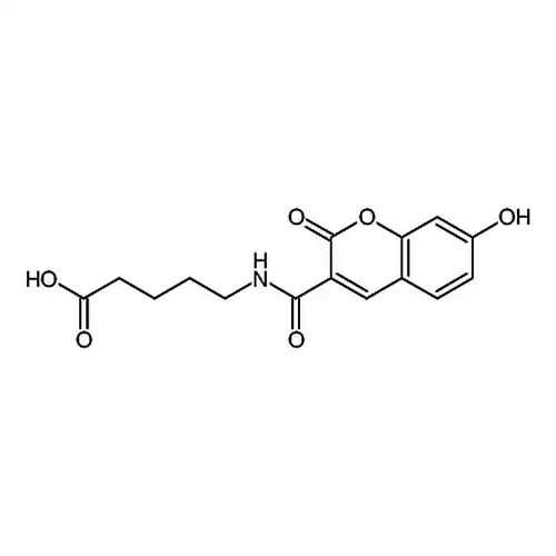 5-(7-羟基-2-氧亚基-2H-色烯-3-碳杂草酰氨基)戊酸