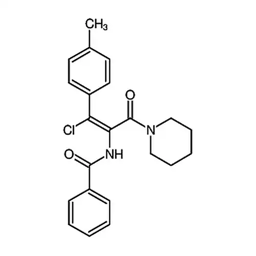 (Z)-N-(1-氯-3-氧代-3-(哌啶-1-基)-1-(对甲苯基)丙-1-烯-2-基)苯甲酰胺
