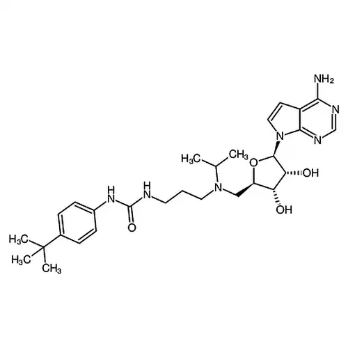 1-(3-((((2R,3S,4R,5R)-5-(4-氨基-7H-吡咯并[2,3-d]嘧啶-7-基)-3,4-二羟基四氢呋喃-2-基)甲基)(异丙基)氨基)丙基)-3-(4-叔丁基)苯基)尿素