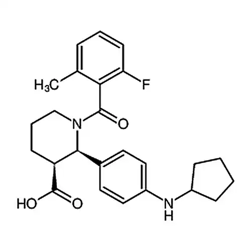 (2R，3S)-2-(4-(环戊基氨基)苯基)-1-(2-氟-6-甲基苯甲酰基)哌啶-3-甲酸