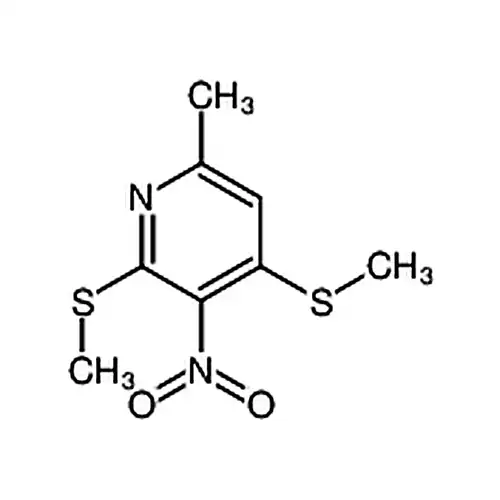 6-甲基-2，4-二(甲硫基)-3-硝基吡啶