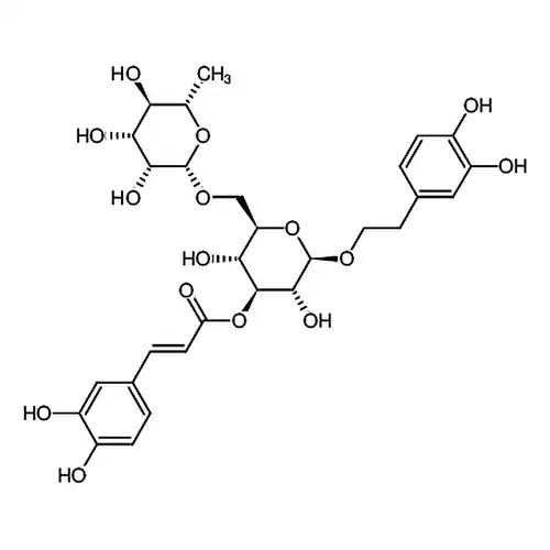 (E)-(2R,3R,4S,5R,6R)-2-(3,4-二羟基苯乙氧基)-3,5-二羟基-6-((((2S,3R,4R,5R,6S)-3,4,5-三羟基-6-甲基四氢-2H-吡喃-2-基)氧基)甲基)四氢-2H-吡喃-4-基 3-(3,4-二羟基苯基)丙烯酸酯