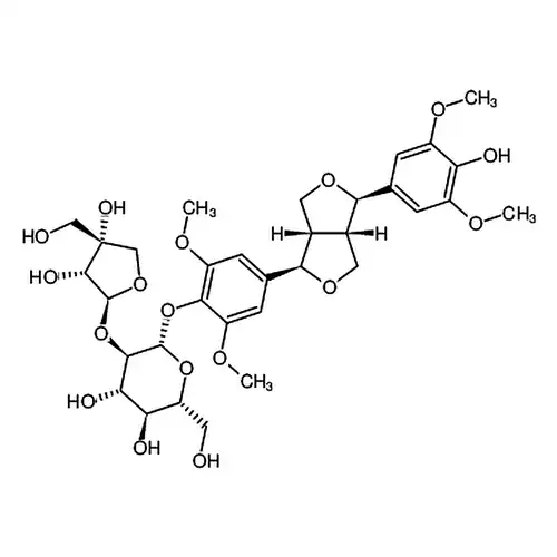 (-)-丁香树脂酚-4-O-Β-D-呋喃芹糖基-(1→2)-Β-D-吡喃葡萄糖苷