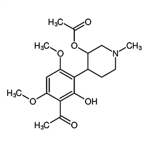 4-(3-乙酰基-2-羟基-4，6-二甲氧基苯基)-1-甲基哌啶-3-基乙酸酯