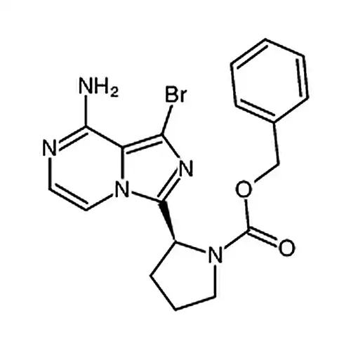 (S)-2-(8-氨基-1-溴咪唑并[1,5-a]吡嗪-3-基)吡咯烷-1-羧酸苄酯