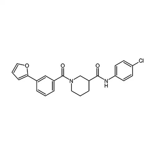 N-(4-氯苯基)-1-(3-(2-呋喃基)苯甲酰基)-3-哌啶甲酰胺