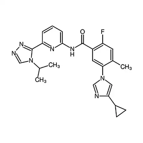 5-(4-环丙基-1H-咪唑-1-基)-2-氟-N-(6-(4-异丙基-4H-1,2,4-三唑-3-基)吡啶-2-基)-4-甲基苯甲酰胺