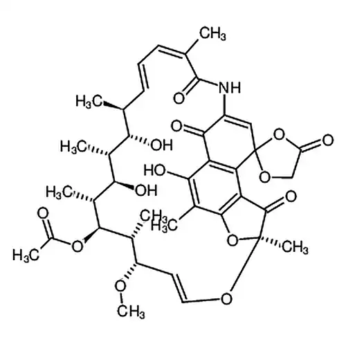 螺[1,3-二氧戊环-2,9'(6'H)-[2,7](环氧十五碳环[1,11,13]三烯亚氨基)萘并[2,1-b]呋喃]-1',4,6',11'(2'H)-四酮, 5',17',19',21'-四羟基-23'-甲氧基-2',4',12',16',18',20',22'-七甲基-21'-乙酸酯