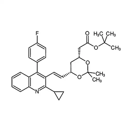 (4R,6S)-6-[[(1E)-2-环丙基-4-(4-氟苯基)-3-喹啉基]乙烯基]-2,2-二甲基-1,3-二氧六环-4-乙酸叔丁酯