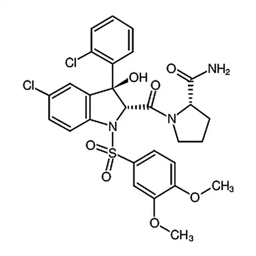 (2S)-1-[[(2r，3s)-5-氯-3-(2-氯苯基)-1-[(3，4-二甲氧基苯基)磺酰基]-2，3-二氢-3-羟基-1H-吲哚-2-基]羰基]-2-吡咯烷羧酰胺
