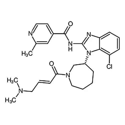 (R,E)-N-(7-氯-1-(1-(4-(二甲氨基)丁-2-烯酰基)氮杂环庚烷-3-基)-1H-苯并[d]咪唑-2-基)-2-甲基异烟酰胺