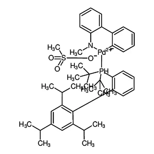甲磺酸(2-二叔丁基膦-2',4',6'-三异丙基-1,1'-联苯基)(2'-甲氨基-1,1'-联苯-2-基)钯(II) 二氯甲烷加合物