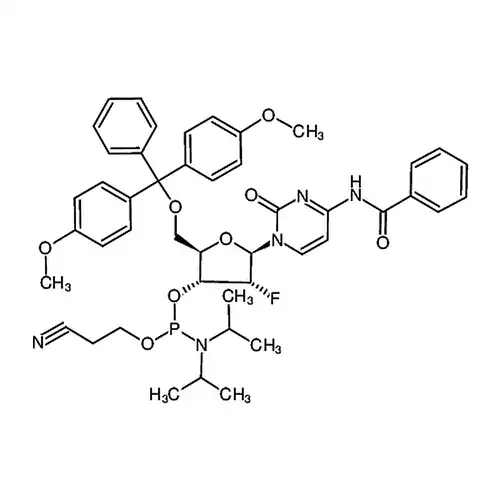 (2R,3R,4R,5R)-5-(4-苯甲酰胺基-2-氧代嘧啶-1(2H)-基)-2-((双(4-甲氧基苯基)(苯基)甲氧基)甲基)-4-氟四氢呋喃 -3-基（2-氰乙基）二异丙基亚磷酰胺