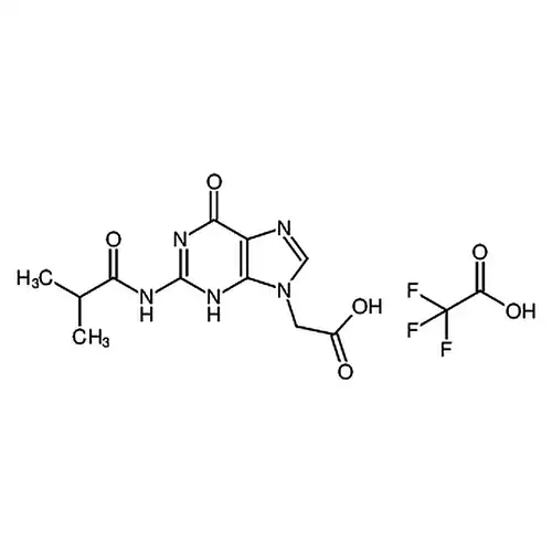 2，2，2-三氟乙酸的化合物与2-(2-异丁基-6-氧代-1H-嘌呤-9(6H)-基)乙酸