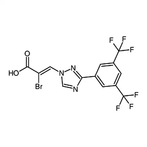 (Z)-3-(3-(3，5-双(三氟甲基)苯基)-1H-1，2，4-三唑-1-基)-2-溴丙烯酸