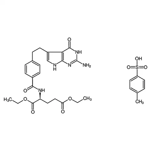 N-[4-[2-(2-氨基-4,7-二氢-4-氧代-1H-吡咯并[2,3-D]嘧啶-5-基)乙基]苯甲酰]-L-谷氨酸二乙酯对甲苯磺酸盐