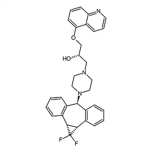 (2R)-1-{4-[(1AR,6R,10BS)-1,1-二氟-1,1A,6,10B-四氢二苯并[A,E]环丙并[C]环庚烯-6-基]哌嗪-1-基}-3-(喹啉-5-基氧基)丙-2-醇