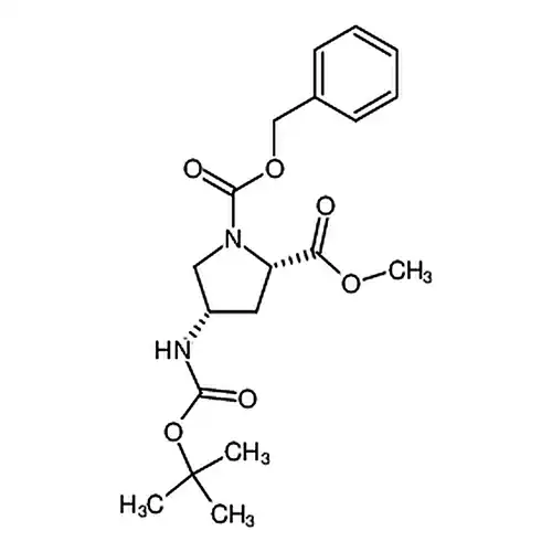 (2S，4S)-1-苄基 2-甲基 4-((叔丁氧基羰基)氨基)吡咯烷-1，2-二羧酸酯