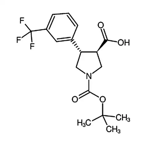 反式-4-[3-(三氟甲基)苯基]-1，3-吡咯烷二羧酸1-叔丁酯