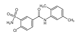 4-氯-N-(2，5-二甲基苯基)-3-氨磺酰苯甲酰胺
