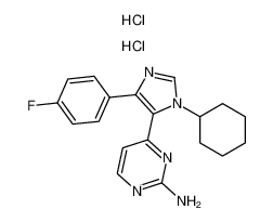4-[1-环己基-4-(4-氟苯基)-1H-咪唑-5-基]-2-嘧啶胺盐酸盐